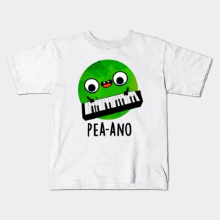 Pea-ano Funny Music Veggie Pea Pun Kids T-Shirt